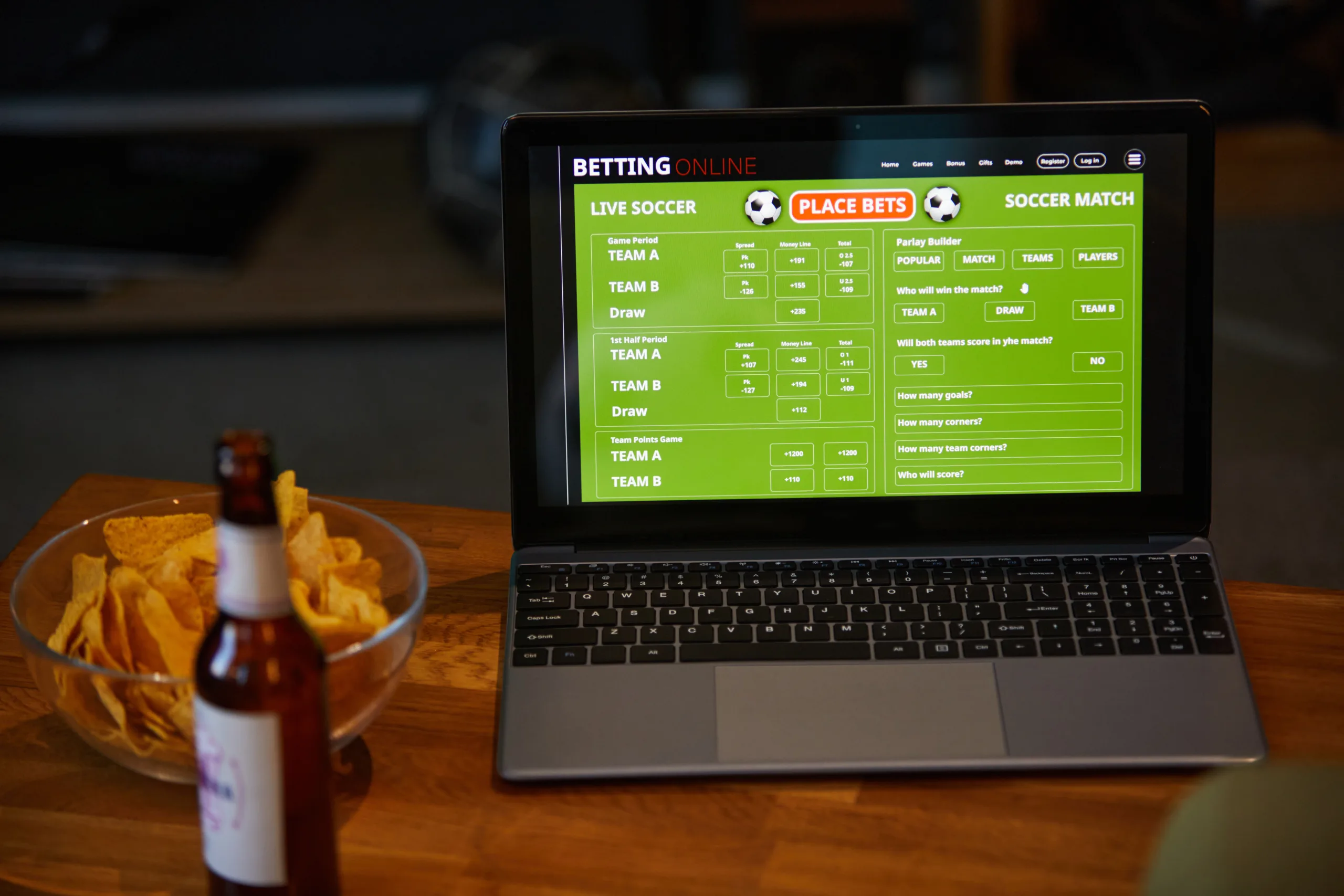 Viewing Live Soccer Scores on Online Betting Platform