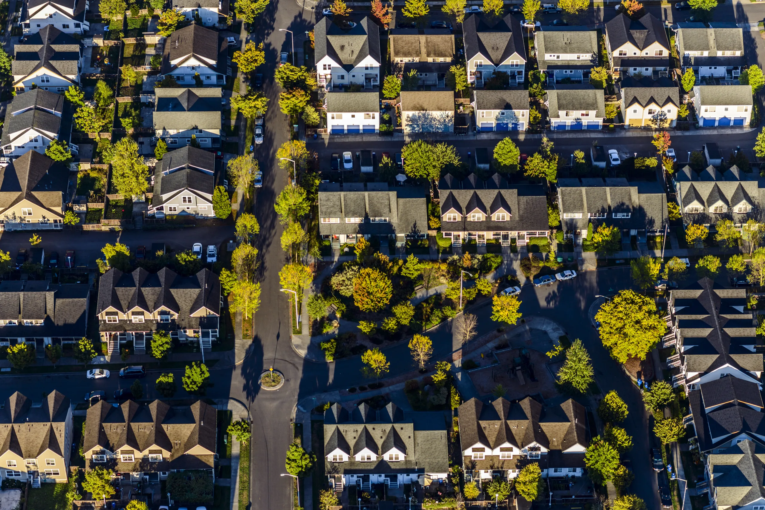 Seattle,USA,Aerial view of Seattle neighborhood, Washington, United States